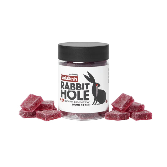 Black Cherry Rabbit Hole Gummies D9 20mg