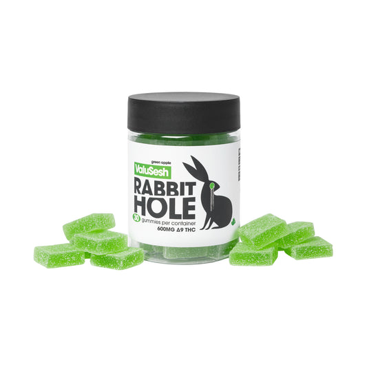 Green Apple Rabbit Hole Gummies D9 20mg