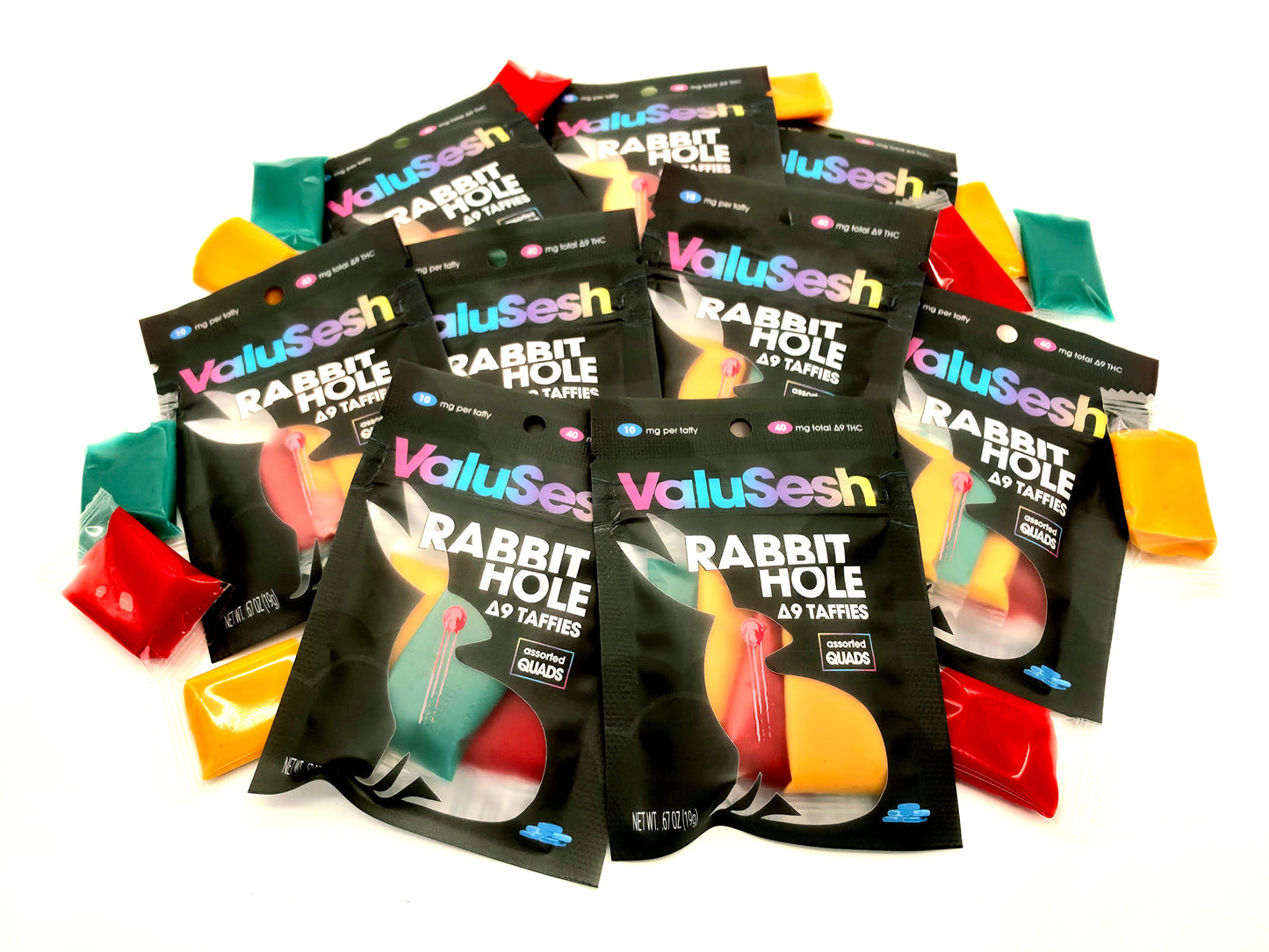 ValuSesh Rabbit Hole vape cartridges packaging on a white background