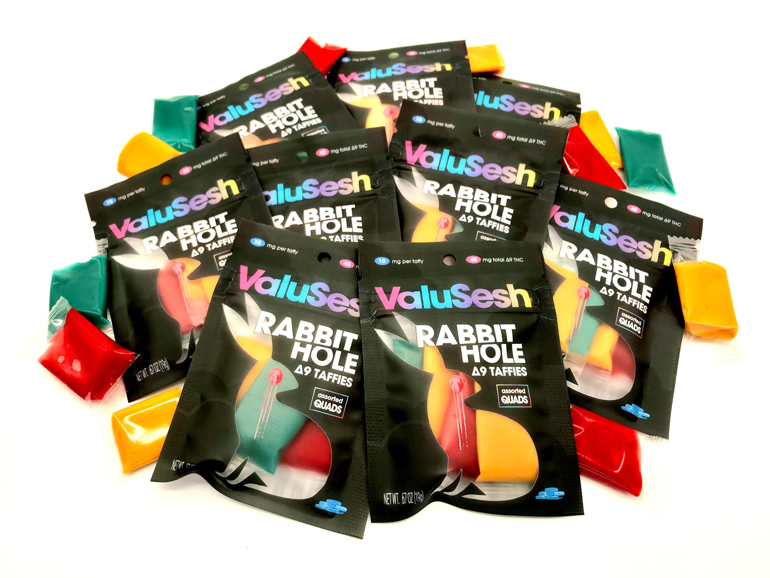 ValuSesh Rabbit Hole vape cartridges packaging on a white background