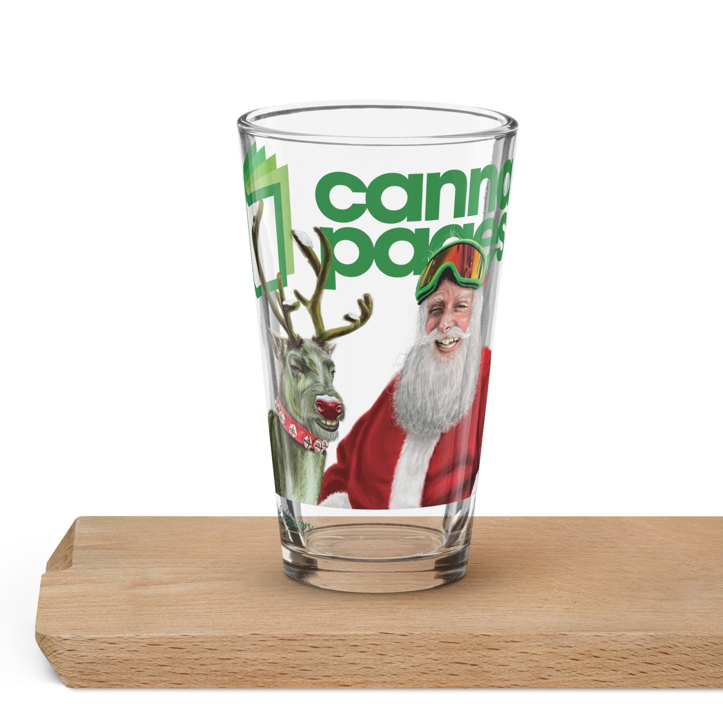 Cannapages Holidaze Pint Glass