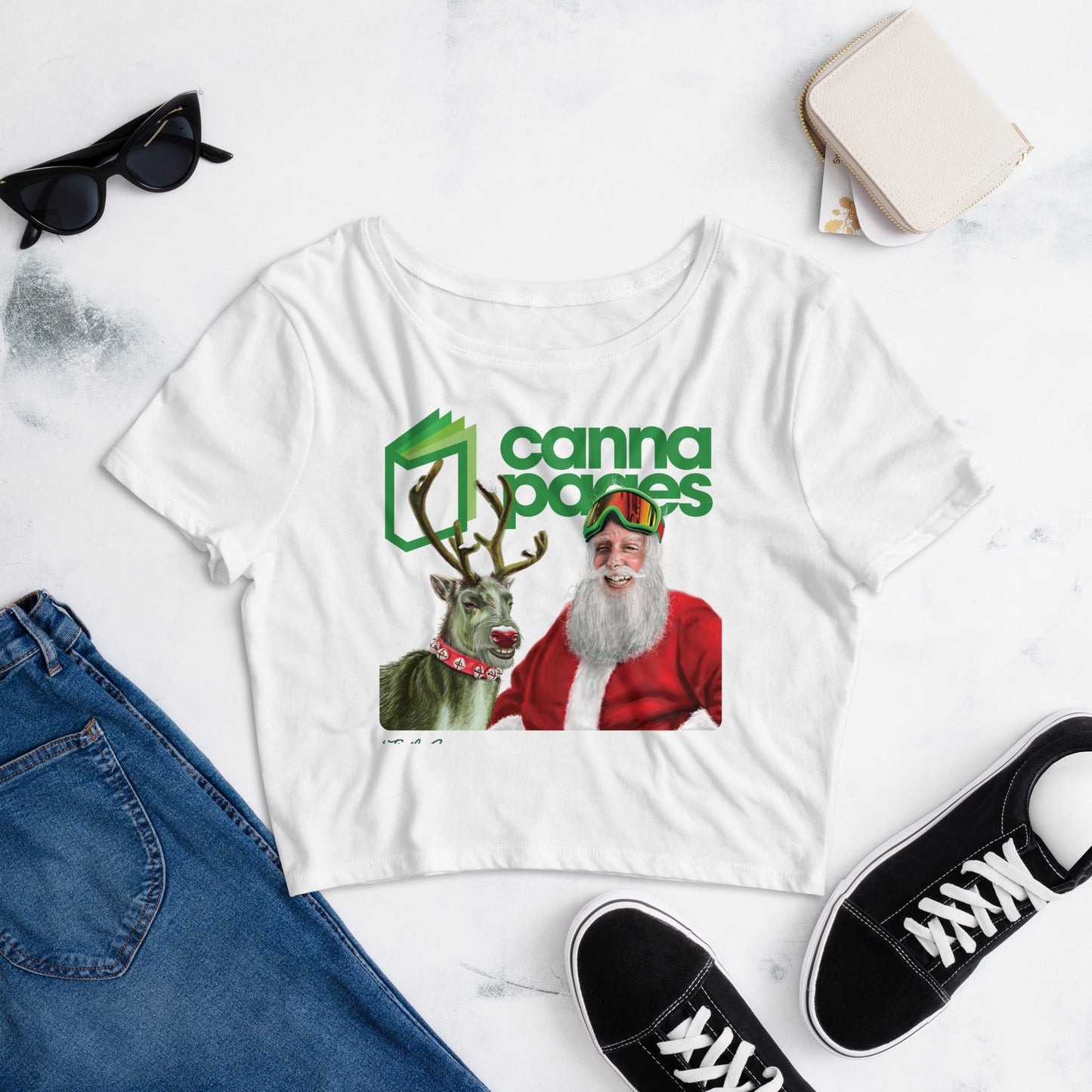 Cannapages Holidaze Crop Top